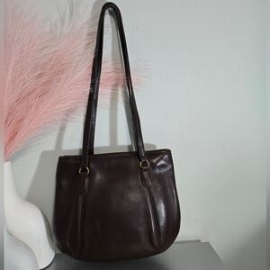 Vintage COACH Framed Pouch 9996 Brown Leather Shoulder Bag | USA Made